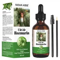 Ulei Premium de Rozmarin 100% Pur Natural NOVA KISS pentru Cresterea Parului, Ingrijirea scalpului, Pielii, Genelor si Sprancenelor, 60 ml