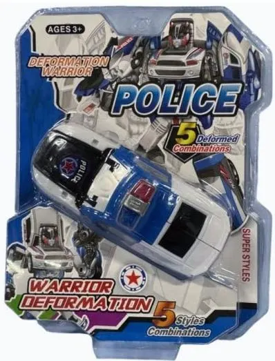 Robot transformator Raya Toys - Mașină de poliție