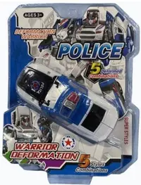 Robot transformator Raya Toys - Mașină de poliție