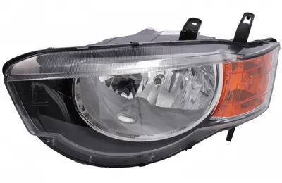Far stanga (H4, electric, cu motoras, fundal cromat) MITSUBISHI COLT VI