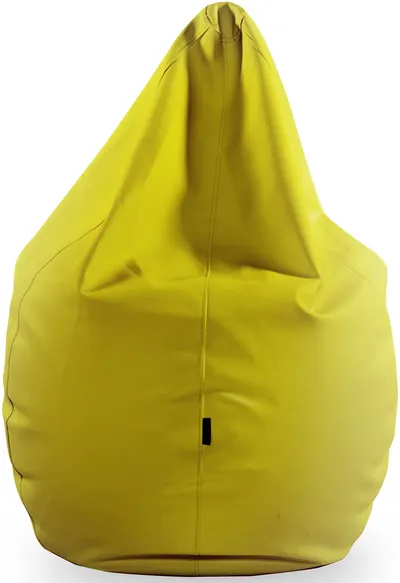 Fotoliu puf mare Barbaron Soft - Piele ecologică, galben