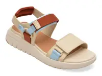 Sandale GEOX bej, D65BSC, din piele ecologica
