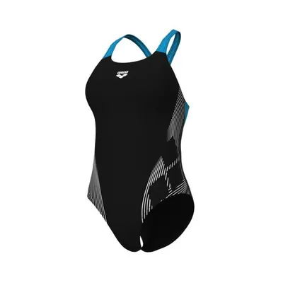 Arena Dames Badpak Lily Swim Pro Back L Zwart Turquoise