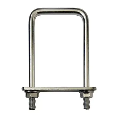 Brida Gard, 30 x 30 mm, pentru Fixare Panouri Gard, Stalp Rectangular, Zincat