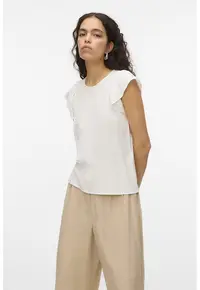 Bluza cu maneci fluture Bella - Alb