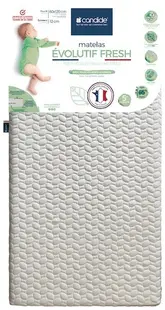 Saltea cu doua fete Candide - Evolutif Fresh, 60 x 120 x 12 cm