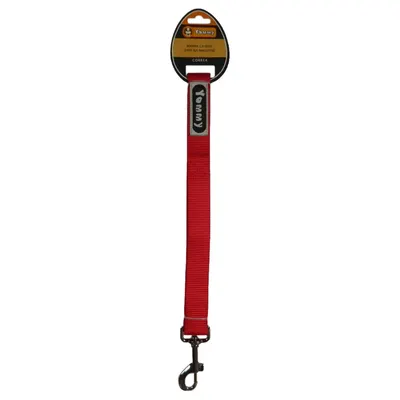 Lesa textila, rosie, latime 25 mm, lungime 1.2 m, pentru caini de talie mare
