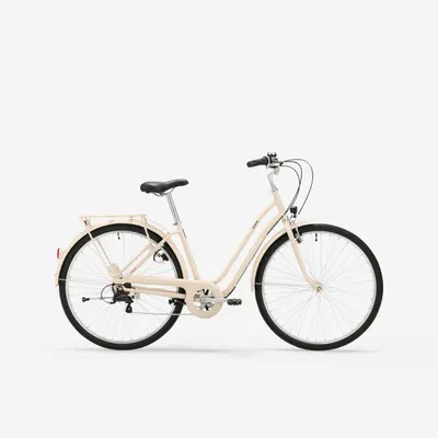 Bicicletă de oraș Elops 120 cu cadru jos Bej