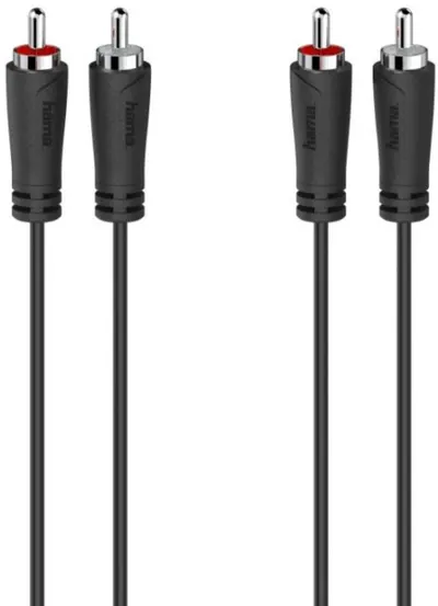 Cablu Hama - 2x RCA/2x RCA, 1,5 m, negru