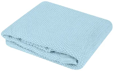 Pătură din bumbac tricotată KikkaBoo Dream Big - 75 x 100 cm, Blue
