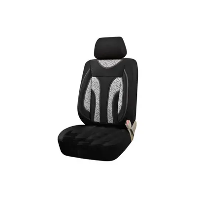 Huse scaun auto universale pentru fata culoare Negru cu Negru si insertii Gri 1+1 Cod: HNG1+1A