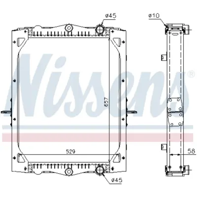 Radiator, racire motor NISSENS 61443A