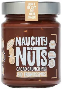 Unt de arahide cu bucăți de arahide și cacao, 250 g, Naughty Nuts