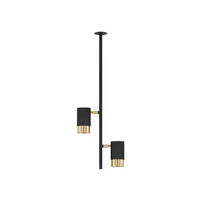 Lampa suspendata PONGO Nisipiu Negru & Auriu Aluminiu LED GU10 2x10W 230V IP20 Fara bec