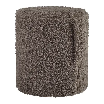 Taburet maro închis cu tapițerie din țesătură bouclé Teddy – Blomus