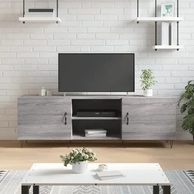 vidaXL Comodă TV, gri sonoma, 150x30x50 cm, lemn compozit