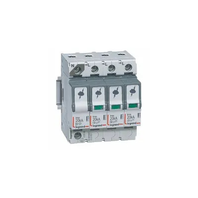 Descarcator SPD - T2 - Imax 20 kA/pole - 3P+N - nul in stanga