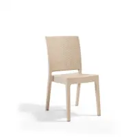 Scaun de gradina NICE, model ratan, cappuccino, 59x44x88 cm