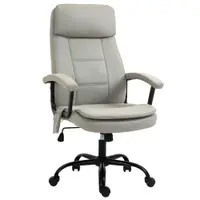 Vinsetto Scaun de birou cu funcție de masaj, scaun de gaming reglabil în înălțime cu funcție de masaj, scaun ergonomic de birou, scaun de masaj pentru coloana lombară cu senzație de in/out, Bej 63 x 70 x 112-121 cm | Aosom Romania