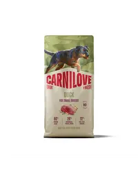 Hrană câini rase mici CARNILOVE True Fresh Dog Duck Adult Small Breeds 12 kg cu rață