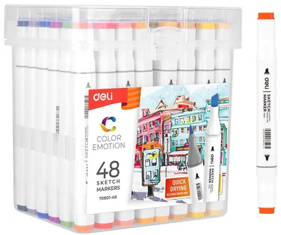 Set markere Deli Color Emotion - 48 de culori
