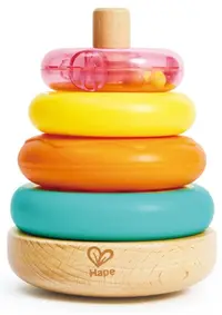 Jucărie din lemn pentru sortare HaPe International - Donut, 5 piese