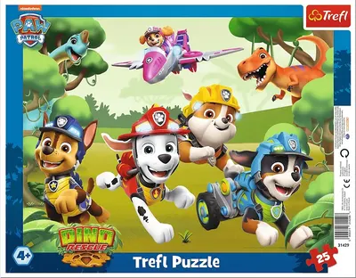 Puzzle în ramă Trefl din 25 piese - Trucuri uimitoare pentru câini