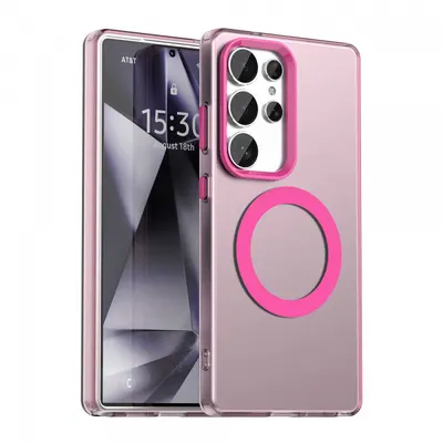 Husa MagSafe pentru Samsung Galaxy S25 Ultra S938, Techsuit, CandyCase, Roz