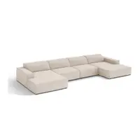Colțar modular crem (în formă de "U") Jodie – Micadoni