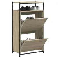 Gossi pantofar, stejar sonoma, 60x34x112 cm, lemn compozit