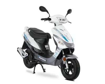 Scuter Barton Galactic 50cc, culoare alb albastru