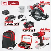 Set de unelte și accesorii Raider – R20, 2 mașini, 2Ah + 4Ah