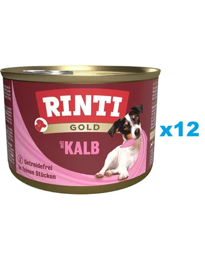 RINTI Gold Veal Mini 12x185 g vitel pentru caini mici