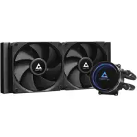 Cooler CPU Chieftec Iceberg 240 Dark, 2 x 120mm, 500 - 2200 RPM, iluminare RGB (Negru)