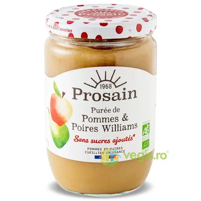 Piure de Mere si Pere fara Zahar Williams Ecologic/Bio 620g