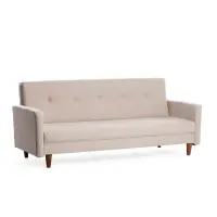 Canapea extensibila HIKO, 3 locuri, crem, 200x75x83 cm