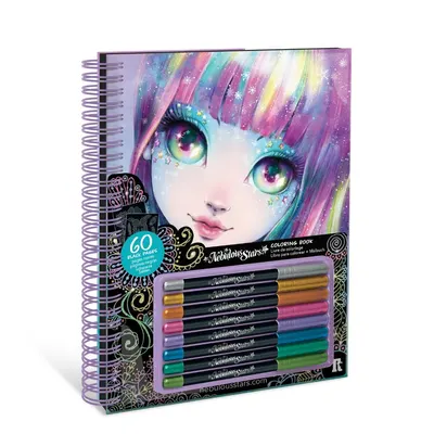 Set Art & Craft Carte De Colorat Cu Pagini Negre, personaj Isadora - Nebulous Stars
