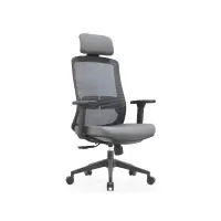 Scaun de birou ergonomic ErgoAir cu suport lombar și tetiera reglabila - dimensiuni 1180&ndash;1290*635*515 mm