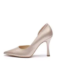 Pantofi de piele cu varf ascutit D'Orsay - Maro camel