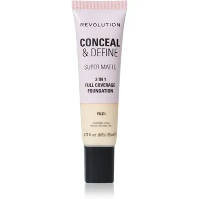 Revolution Conceal & Define machiaj cu efect matifiant culoare F0.2N 23 ml