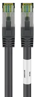 Cablu de retea RJ45 S/FTP CAT 8.1 cu mufe CAT 6A 20m Negru, Goobay G66728