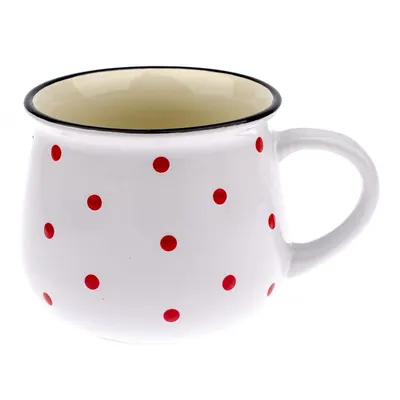 Cană roșie din ceramică 770 ml Happy Time – Dakls