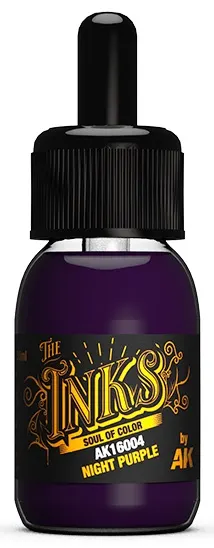 Cerneală acrilică AK Interactive - Night Purple, 30ml