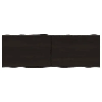 vidaXL Blat masă, 140x50x4 cm, gri, lemn stejar tratat contur organic