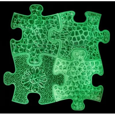 Covoras ortopedic senzorial puzzle Set Fluorescent, straluceste in intuneric