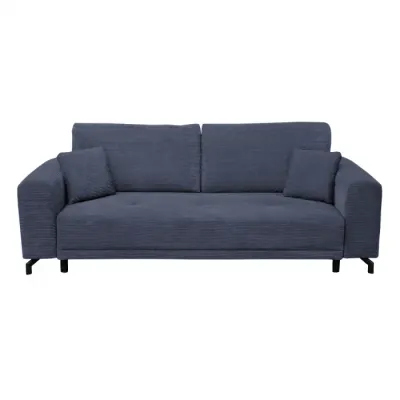 Canapea VEGA extensibila, 3 locuri, cu arcuri si lada depozitare, albastru, 240x111x72 cm