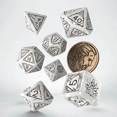 Set zaruri The Witcher Dice Set: Geralt - The White Wolf (7)