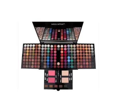 Trusa machiaj, Miss Rose 190 culori, farduri, blush, eyeliner, pudra