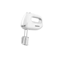 Mixer de mana Daewoo, putere 250 W, functie Turbo, 5 viteze, accesoriu tel, carlige aluat, Alb