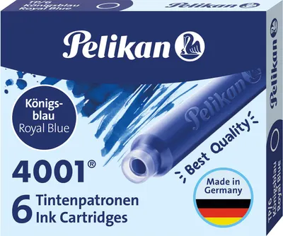 Cartușe cerneală Pelikan - Scurte, 6 buc., albastru